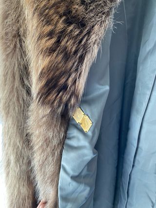 Abrigo de Pelo Zorro Marrón