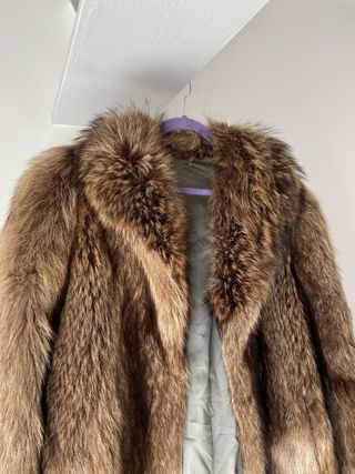 Abrigo de Pelo Zorro Marrón