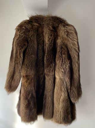 Abrigo de Pelo Zorro Marrón