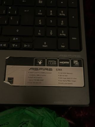 Portátil Acer Aspire 5741