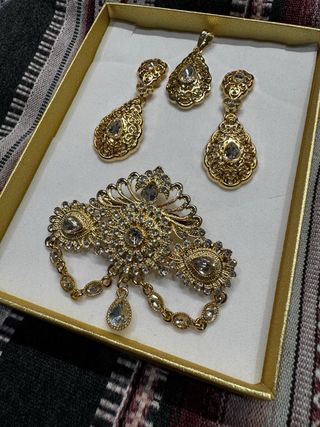 Aderezo Fallero Dorado con Piedras