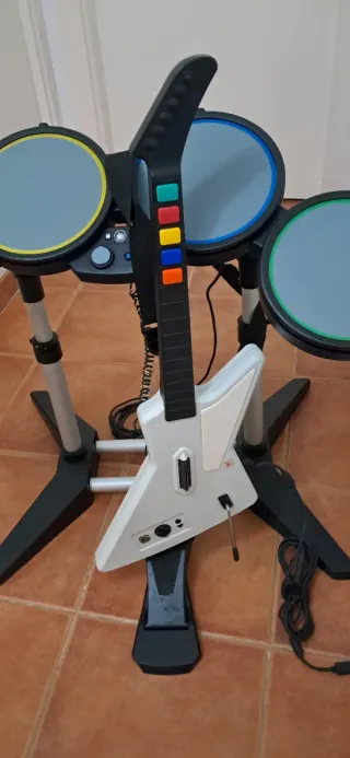 Batería y Guitarra Rock Band Xbox 360