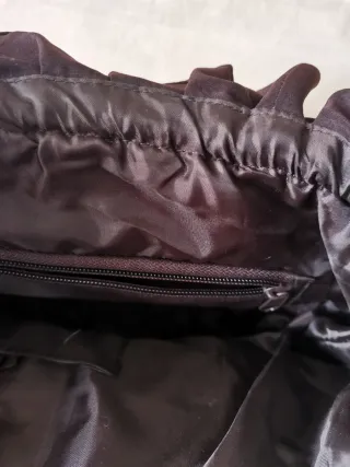 Bolso bombonera marrón con flores