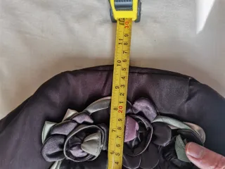 Bolso bombonera marrón con flores