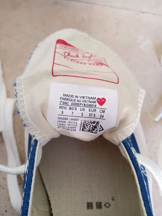 Zapatillas bajas Converse xComme des Garçon T.37.5