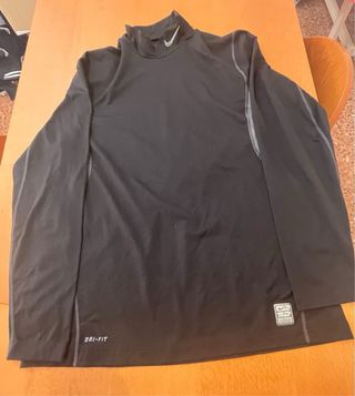 Sudadera Nike Pro Dri-Fit Negra y Gris talla L