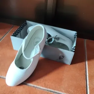 Zapatos Flamenca Niña Blancos