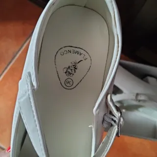 Zapatos Flamenca Niña Blancos