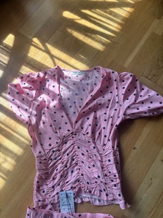 Conjunto Falda y Top Lunares Rosa