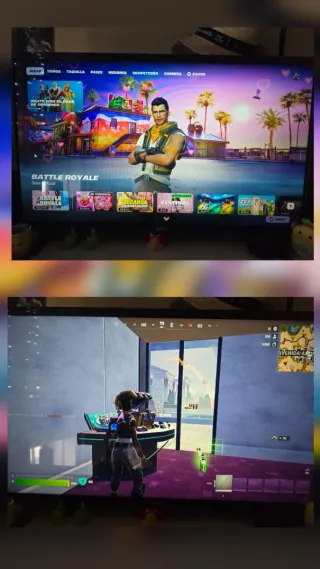 PC Gaming con luces LED verdes