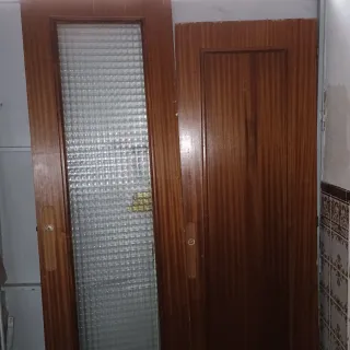 Puertas de madera con cristal