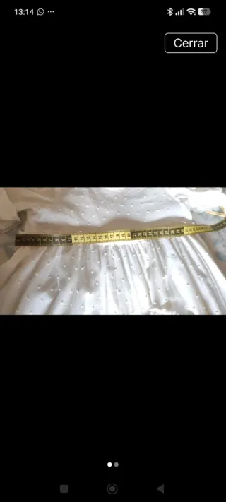 Traje de flamenca niña blanco.  SIN MANTONCILLO