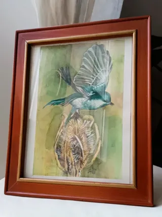 Quadro con cornice in legno