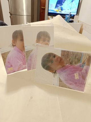 3 Cornici in plexiglass con foto bambina