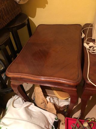 Mesas auxiliares antiguas caoba