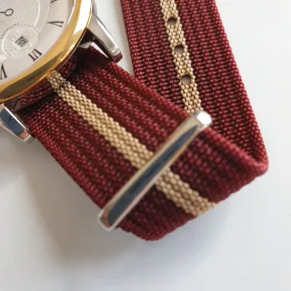 Correa de reloj nato militar, acanalada, 20 mm