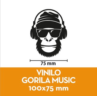 Vinilo Gorila music 100x75 mm