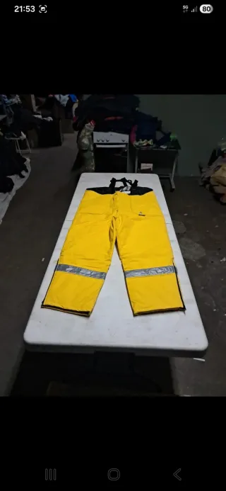 Tuta da pesca impermeabile gialla Taglia XL