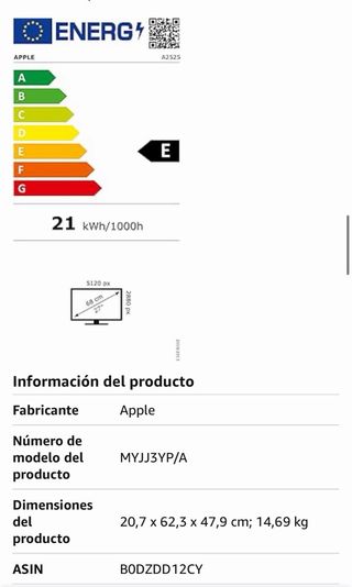 Apple Studio Display - Vidrio nanotexturizado A252