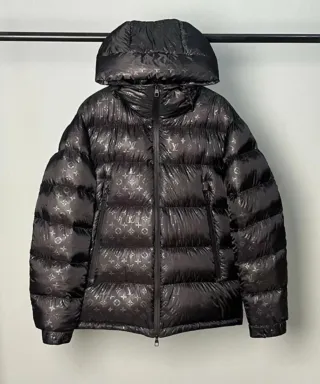 Abrigo plumífero Louis Vuitton Monogram Negro XXL
