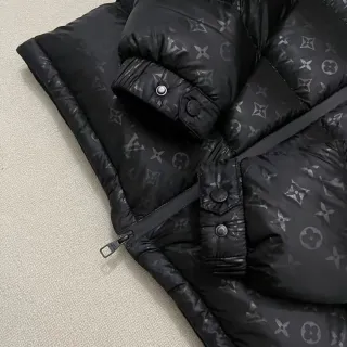 Abrigo plumífero Louis Vuitton Monogram Negro XXL