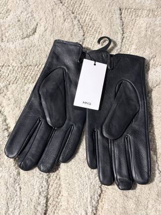 Guantes MANGO 100% piel e interior de lana