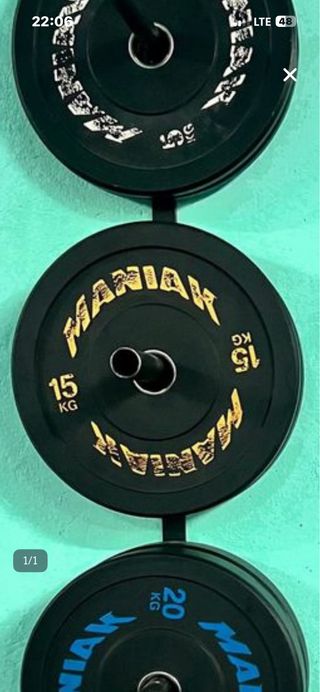 Discos Bumper 15 kg MANIAK