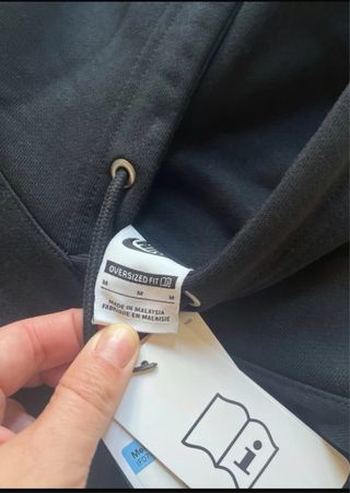 Felpa Nike  oversize nera con cappuccio