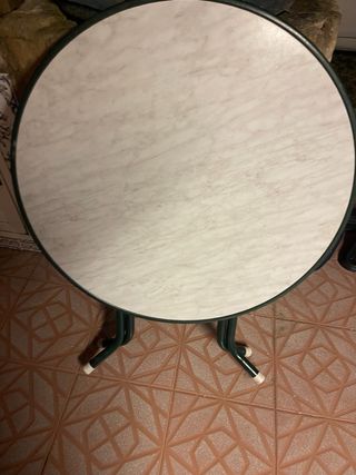 Mesa redonda plegable 1m
