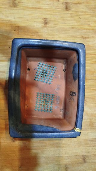 Set di Vasi Cinesi per Bonsai in Ceramica Riparati