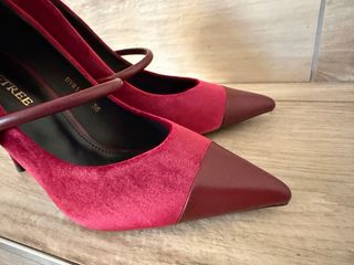 Scarpe décolleté Bigtree rosse veluto n.37