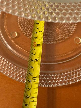 Alzata 2 piani vetro e metallo