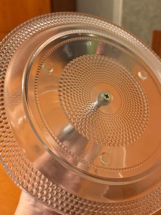 Alzata 2 piani vetro e metallo