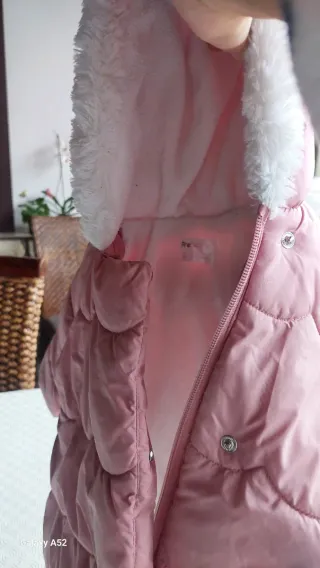 Giubbino rosa Prenatal con cappuccio