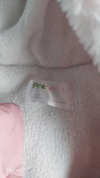 Giubbino rosa Prenatal con cappuccio