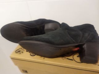 Botines 38 Mango Negro Ante