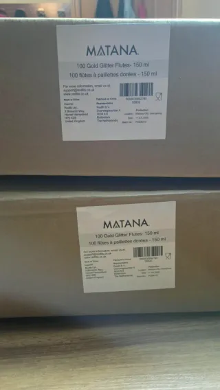 Lote 200 copas doradas Matana 150 ml