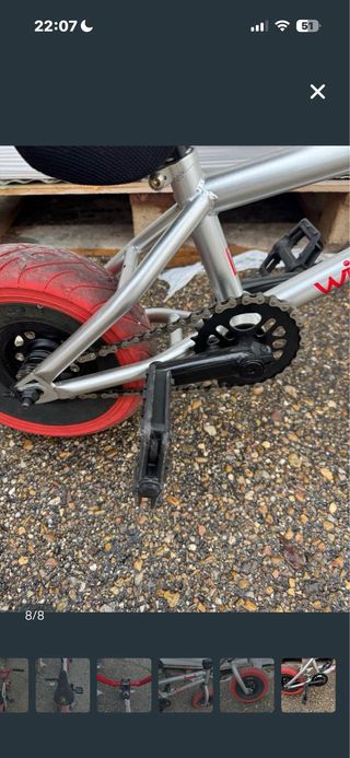 Mini BMX Wildcat Plata y Roja