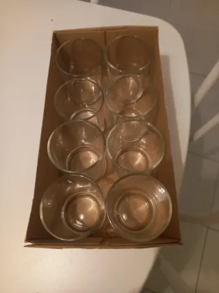 8 Vasos de Cristal Transparentes