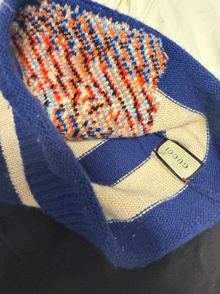 Gorro lana Gucci azul tigre