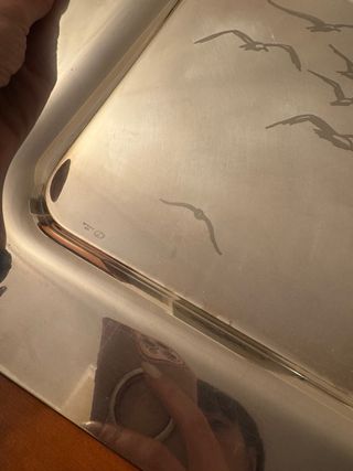 Vassoio Sambonet in metallo argentato