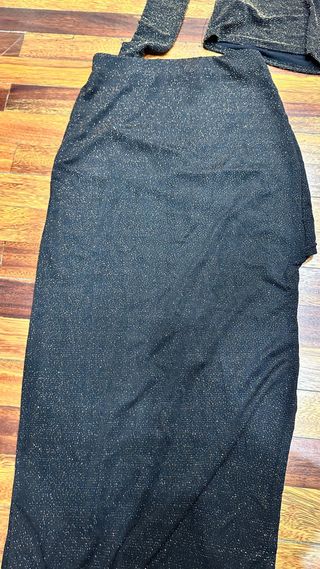 Conjunto, traje, falda, top