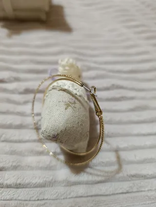 Aros acero con baño de oro amarillo