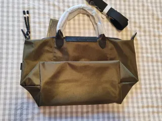 Bolso Longchamp Le Pliage M verde caza