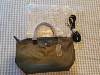 Bolso Longchamp Le Pliage M verde caza