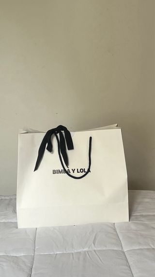 Bolso De Piel Bimba y Lola Negro Grande