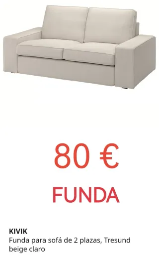 Funda KIVIK 2 plazas beige sin usar