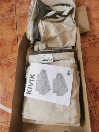 Funda KIVIK 2 plazas beige sin usar