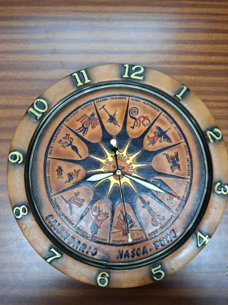 Reloj de Pared Nasca Perú Cuero