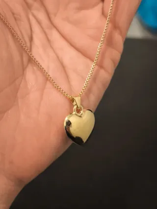 Conjunto Corazón Collar y Pendientes Oro